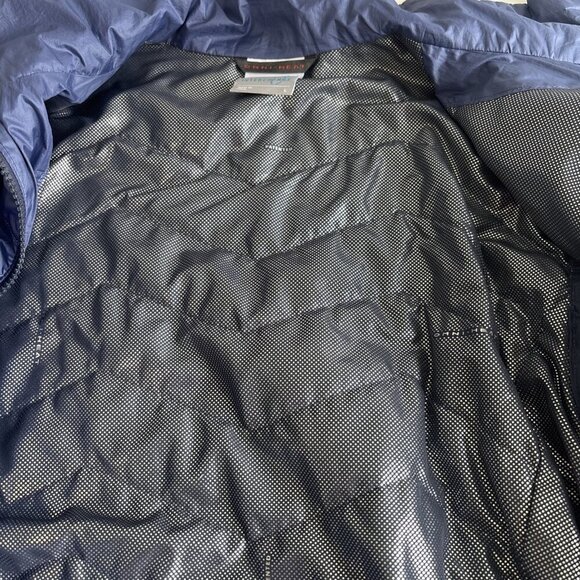 Columbia Omni-Heat Quilted Blue Puffer Jacket Women Size Large Full Zip Packable - Picture 7 of 12